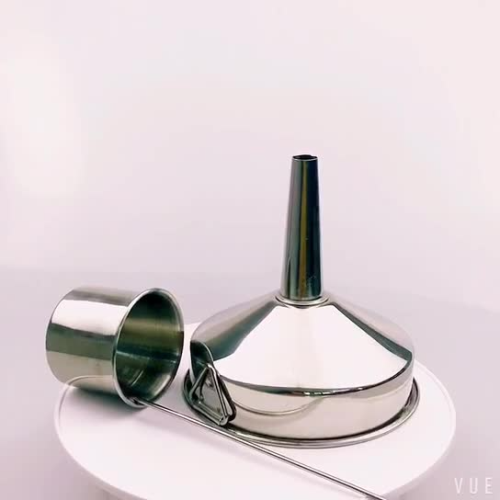 trade point factory direct sales md-l002 stainless steel funnel with filter net 